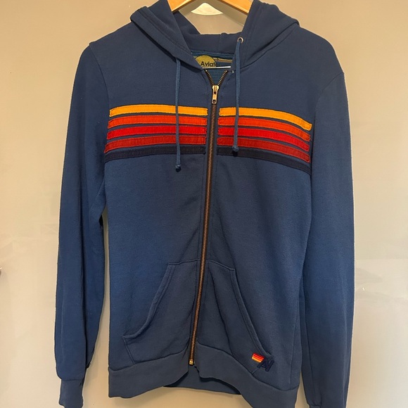 Aviator Nation Tops - Aviator Nation Blue Zip-Up